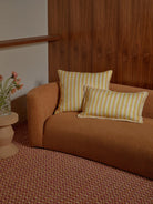 GARDEN STRIPE YELLOW CUSHION in 60cmx40cm from Bonnie and Neil