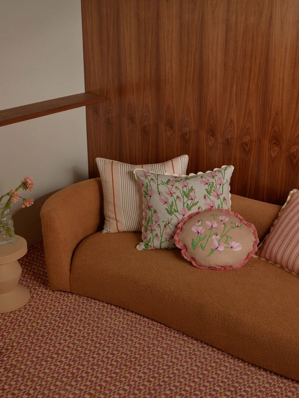 SWEET PEA PINK CUSHION in 60cm from Bonnie and Neil