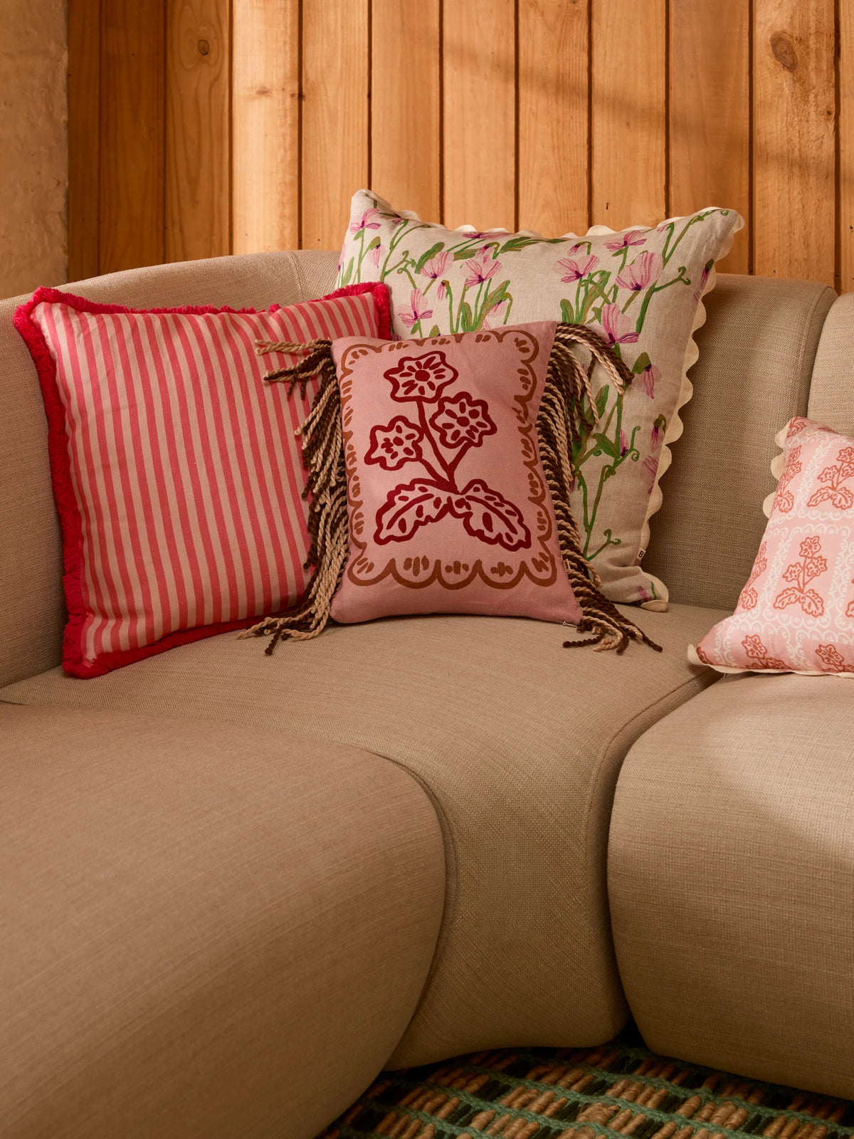 MARTINE MINI BLUFF CUSHION in LEA BLUE from Bonnie and Neil