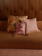 GARDEN STRIPE PINK CUSHION in 50cm from Bonnie and Neil