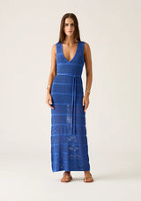 CARMEN KNIT MIDI DRESS | Sodalite Blue