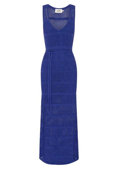 CARMEN KNIT MIDI DRESS | Sodalite Blue