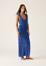 CARMEN KNIT MIDI DRESS | Sodalite Blue