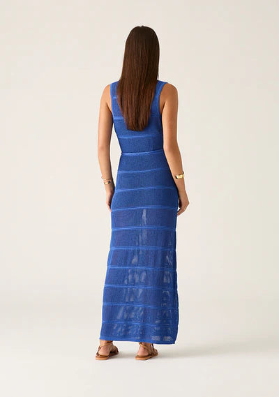 CARMEN KNIT MIDI DRESS | Sodalite Blue