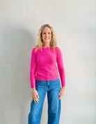 CATELINA CASHMERE KNIT TOP in Fuchsia by Absolut Cashmere