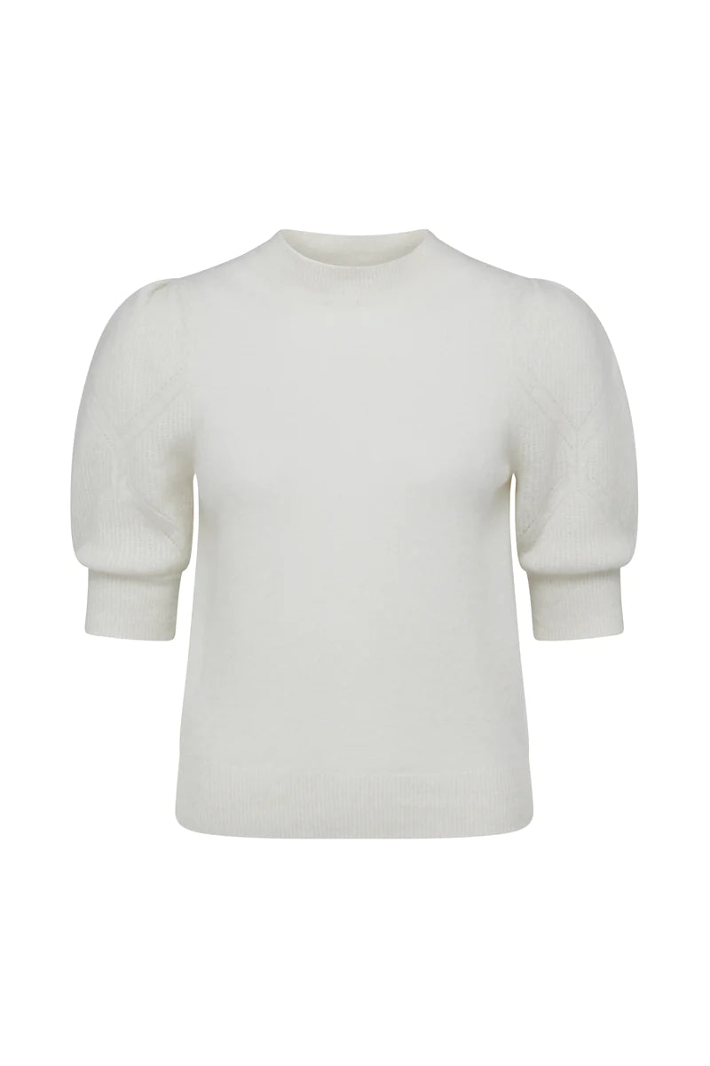 Cable Melbourne MOHAIR PUFF SLEEVE TEE in Mil