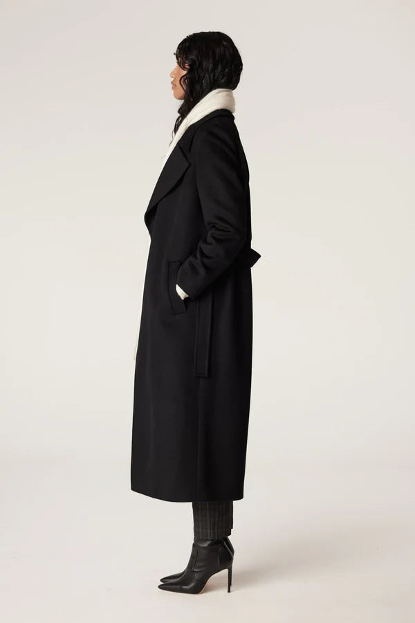 EVANS WOOL COAT | Black