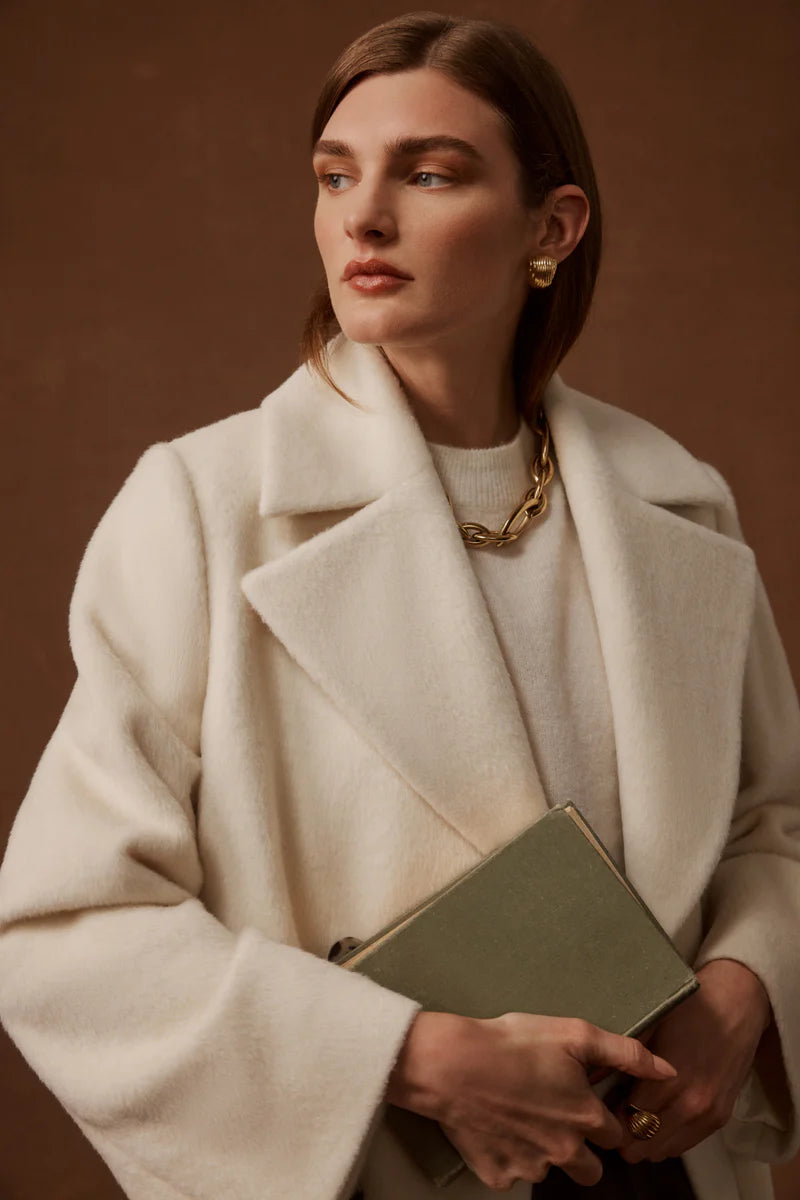 Cable Melbourne VICUNA COAT in Winter White