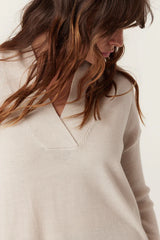 SARA MERINO JUMPER in Antique White from Cable Melbourn