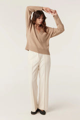 CASHWOOL V NECK JUMPER in Camel from Cable Melbourne