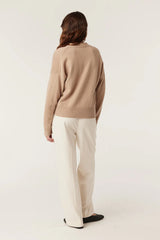 CASHWOOL V NECK JUMPER in Camel from Cable Melbourne
