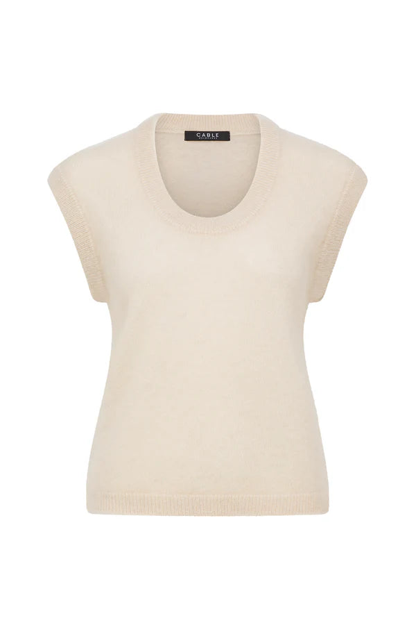 BRUSHED PURE CASHMERE TOP in Fawn from Cable Melbourne