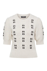 TAVI KNIT TOP in Oat from Cable Melbourne