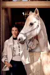 TAVI KNIT TOP in Oat from Cable Melbourne