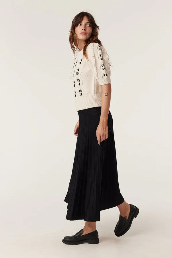 TAVI KNIT TOP in Oat from Cable Melbourne