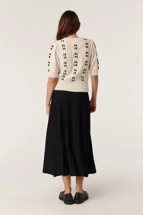 TAVI KNIT TOP in Oat from Cable Melbourne