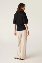 PIMA LANTERN SLEEVE TOP in Black from Cable Melbourne