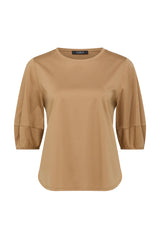 PIMA LANTERN SLEEVE TOP in Camel from Cable Melbourne