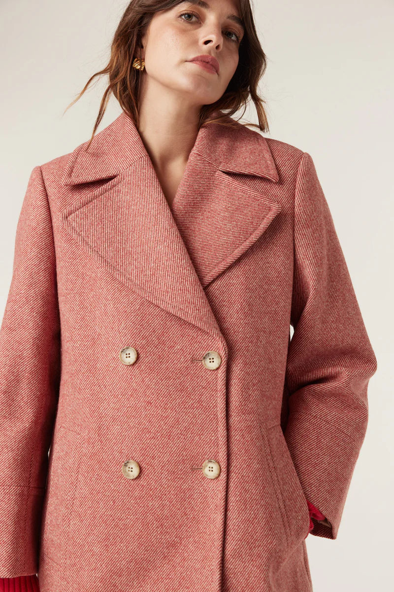 BRENAN COAT in Red Twill from Cable Melbourne