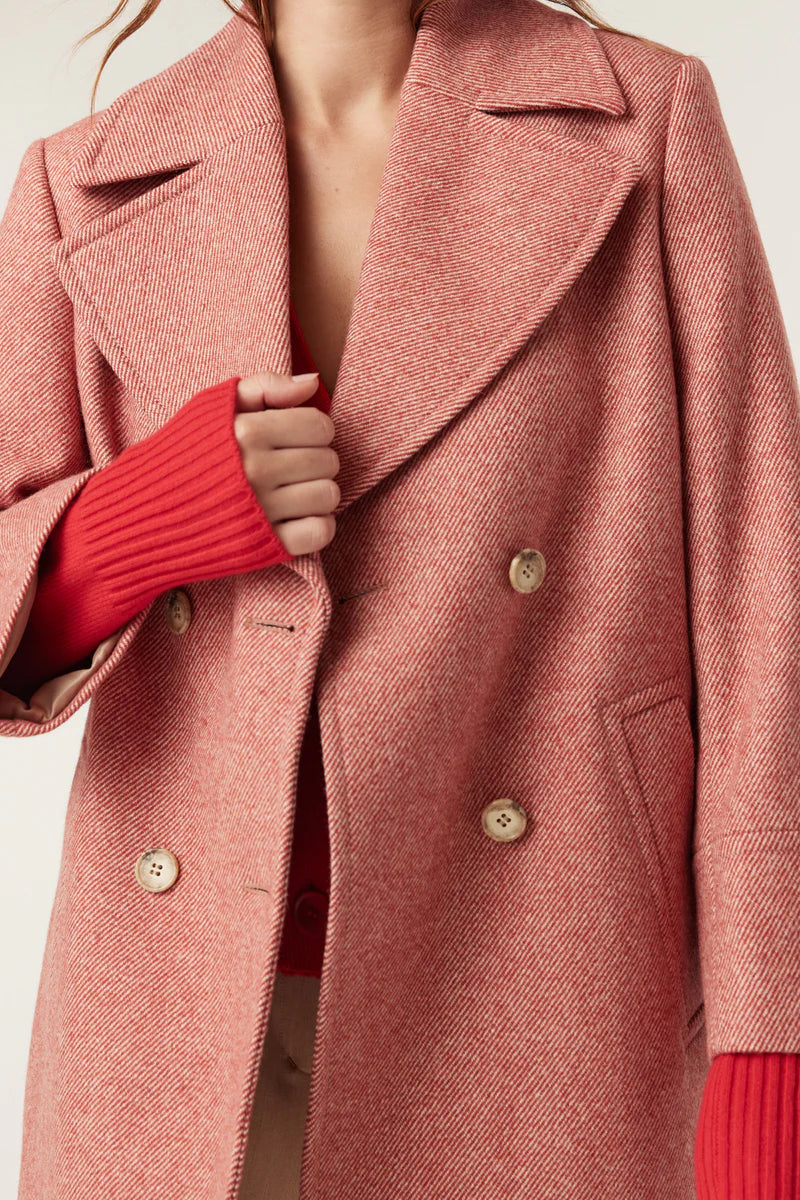 BRENAN COAT in Red Twill from Cable Melbourne