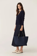 CASHWOOL V CARDIGAN in Navy from Cable Melbourne