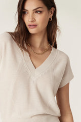 ABIGAIL MERINO TOP in Antique White from Cable Melbourne