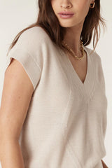 ABIGAIL MERINO TOP in Antique White from Cable Melbourne