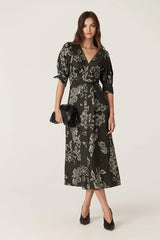 HOLLY DRESS in Linear Flower from Cable Melbourne