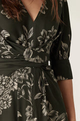 HOLLY DRESS in Linear Flower from Cable Melbourne