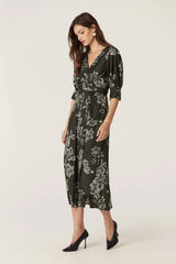 HOLLY DRESS in Linear Flower from Cable Melbourne