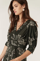 HOLLY DRESS in Linear Flower from Cable Melbourne
