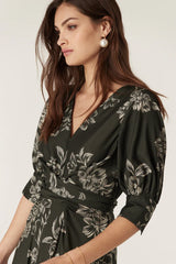 HOLLY DRESS in Linear Flower from Cable Melbourne