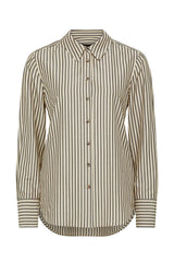 JAMIE STRIPE SHIRT in Khaki Stripe from Cable Melbourne