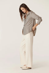 JAMIE STRIPE SHIRT in Khaki Stripe from Cable Melbourne