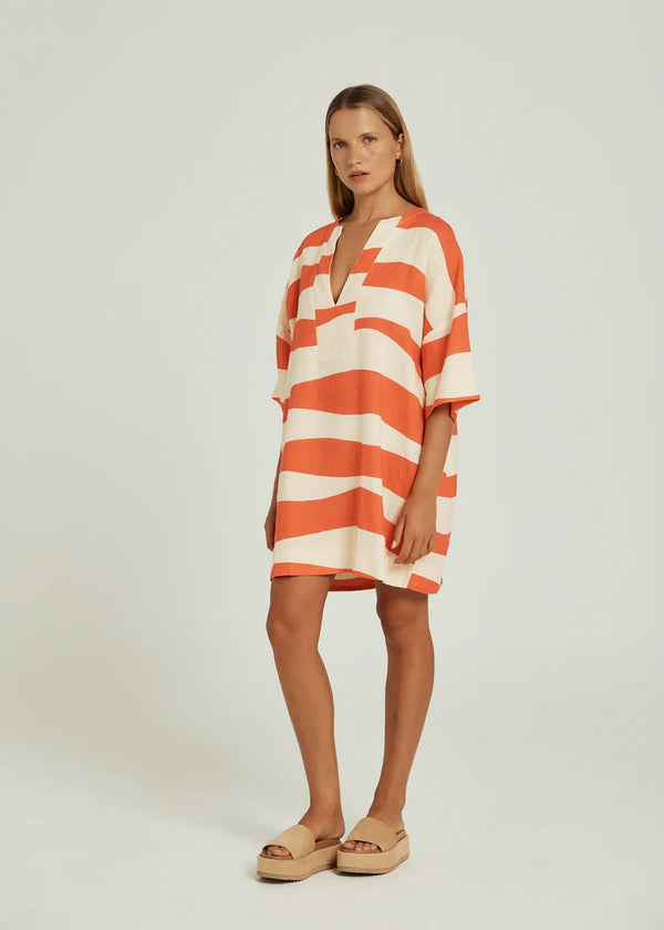 SUMMER TUNIC in Coral Wave by Pippa Ridley