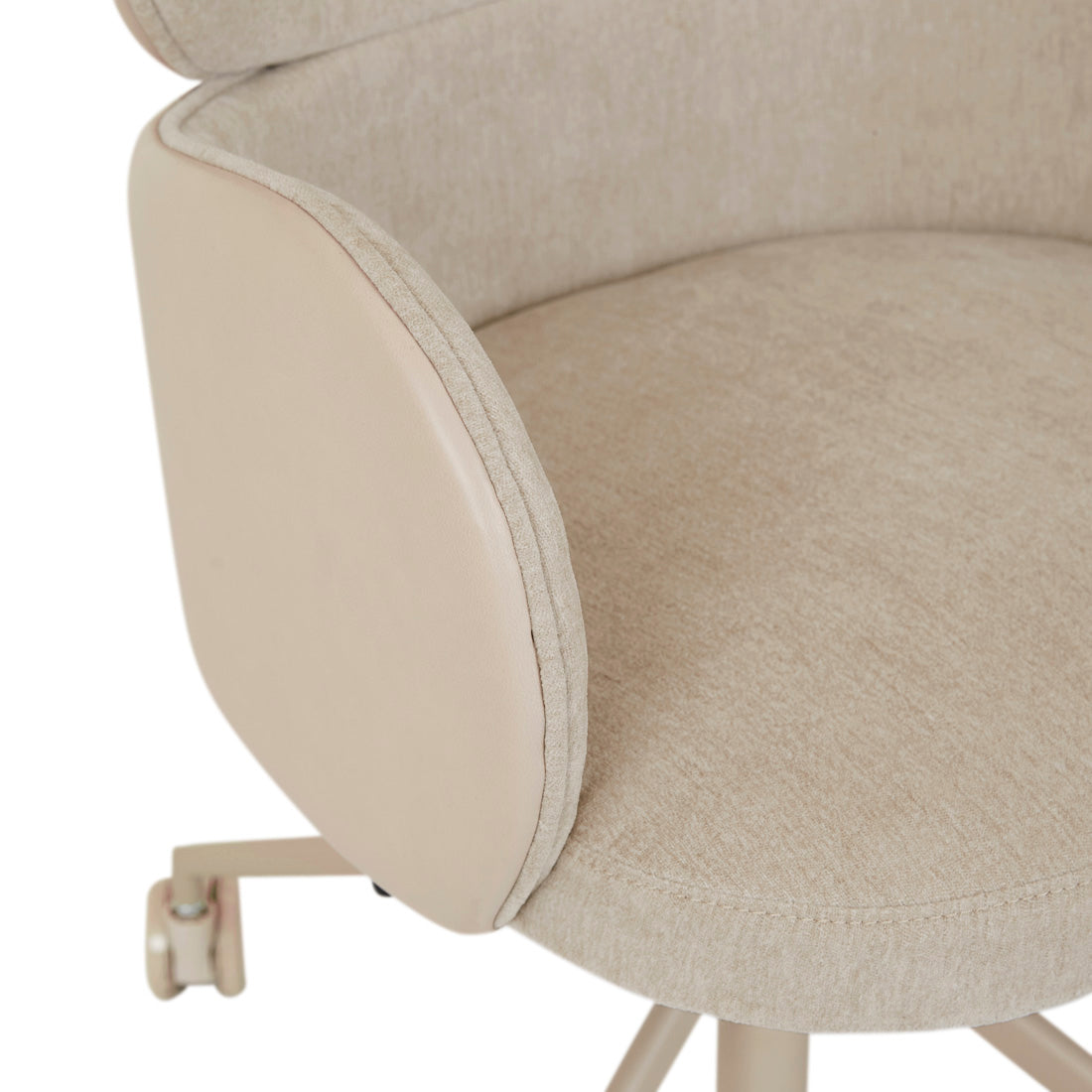 EDWIN OFFICE CHAIR in Almond Milk-Sandstone Pu by GlobeWest at Darling & Domain