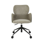 EDWIN OFFICE CHAIR in Khaki Grey / Vintage Matt Green PU by GlobeWest at Darling & Domain