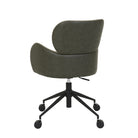 EDWIN OFFICE CHAIR in Khaki Grey / Vintage Matt Green PU by GlobeWest at Darling & Domain