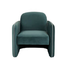 LEORA OCCASIONAL CHAIR in Peacock Velvet with Ether Tweed by GlobeWest at Darling & Domain