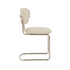 PICCOLO CANTILEVER DINING CHAIR in Sandstone PU / Brushed Chrome by GlobeWest at Darling & Domain