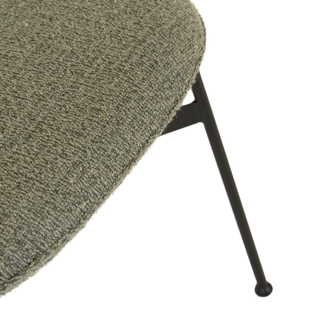PICCOLO DINING CHAIR in Moss Tweed-Black Metal by GlobeWest at Darling & Domain