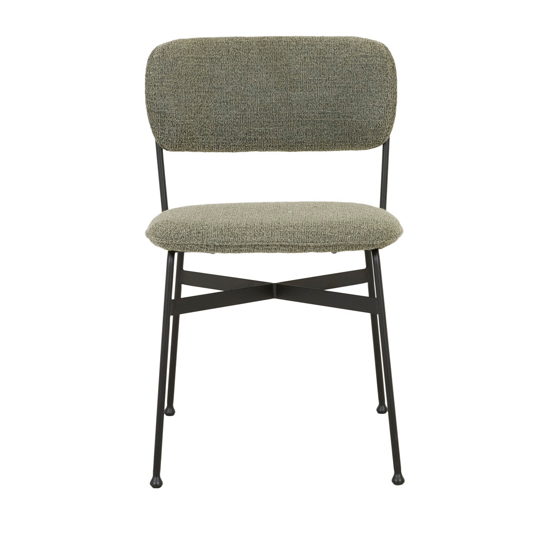 PICCOLO DINING CHAIR in Moss Tweed-Black Metal by GlobeWest at Darling & Domain