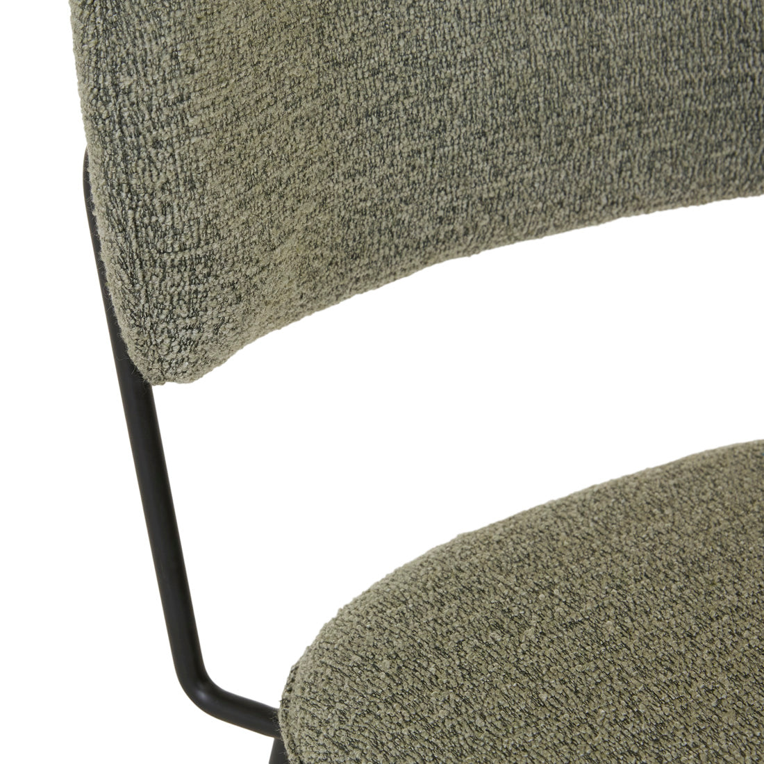 PICCOLO DINING CHAIR in Moss Tweed-Black Metal by GlobeWest at Darling & Domain