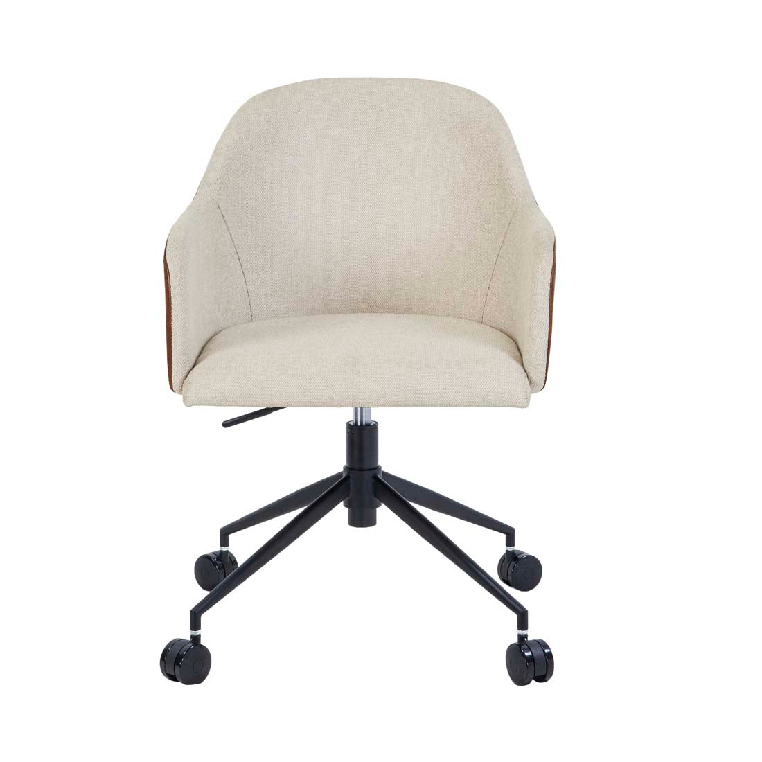 RILEY OFFICE CHAIR in Seashell-Vintage Tan PU by GlobeWest at Darling & Domain