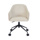 RILEY OFFICE CHAIR in Seashell-Vintage Tan PU by GlobeWest at Darling & Domain