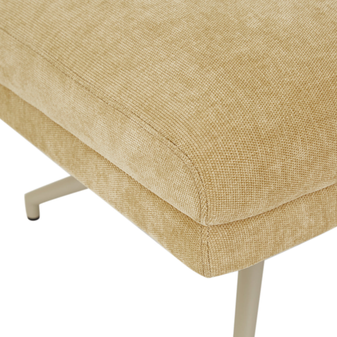 ROWAN OTTOMAN in Copeland Honey with Matt Cashmere Metal by GlobeWest at Darling & Domain