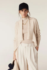 THE BEAUMONT MERINO CARDIGAN | Oatmeal