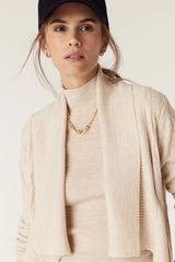THE BEAUMONT MERINO CARDIGAN | Oatmeal
