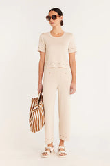 Cable Melbourne ROME KNIT PANT in Ecru