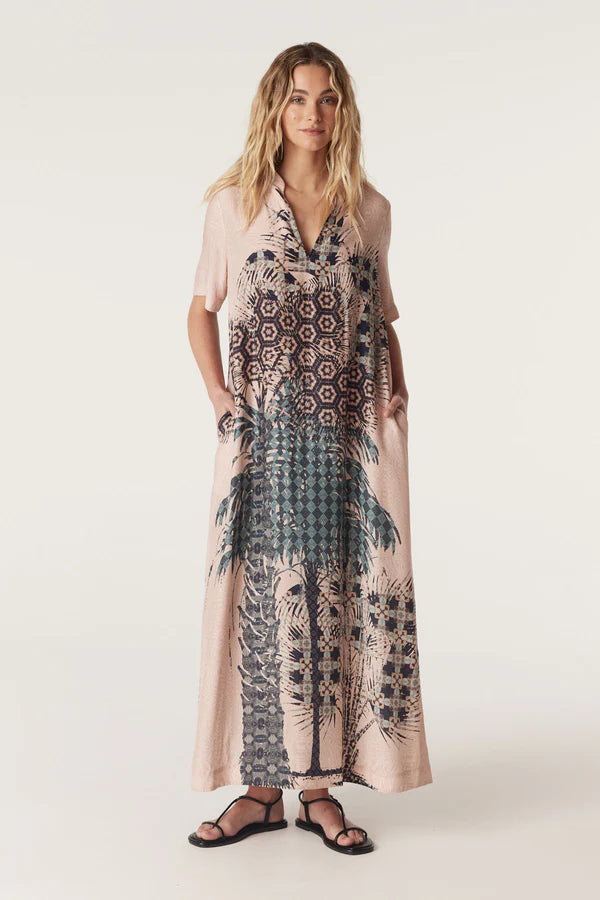 PINA KAFTAN DRESS in Sunset Print from Cable Melbourne